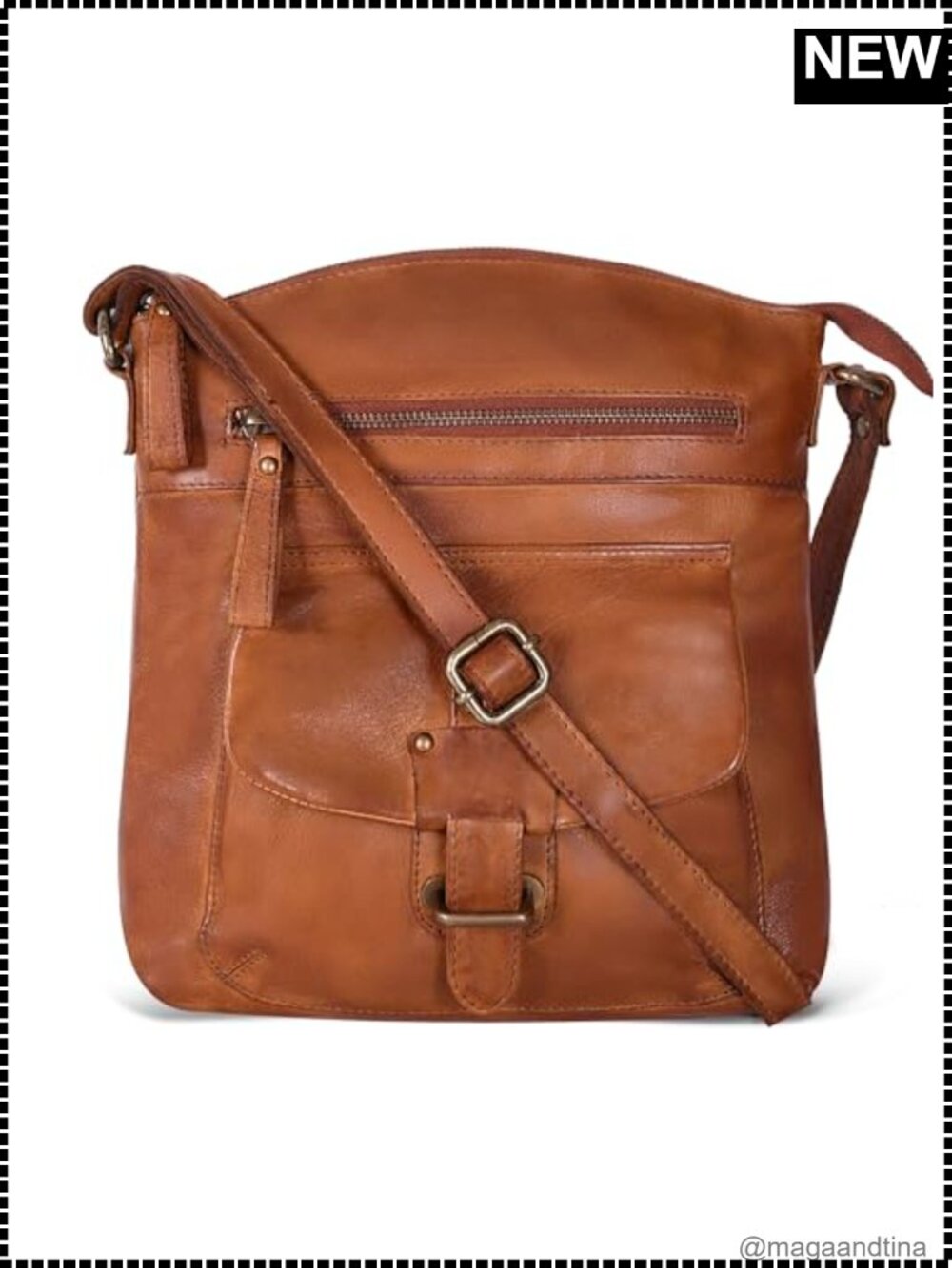 Genuine Leather Crossbody Bag Women Medium Handbag Purse